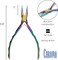 The Beadsmith Chroma Series Flat Nose Pliers, 5.5" (140mm) with Hardened Stainless-steel Head, Rainbow Titanium Coating, Contoured Comfort Grip Handle and Double-leaf Spring, Tool for Jewelry Making